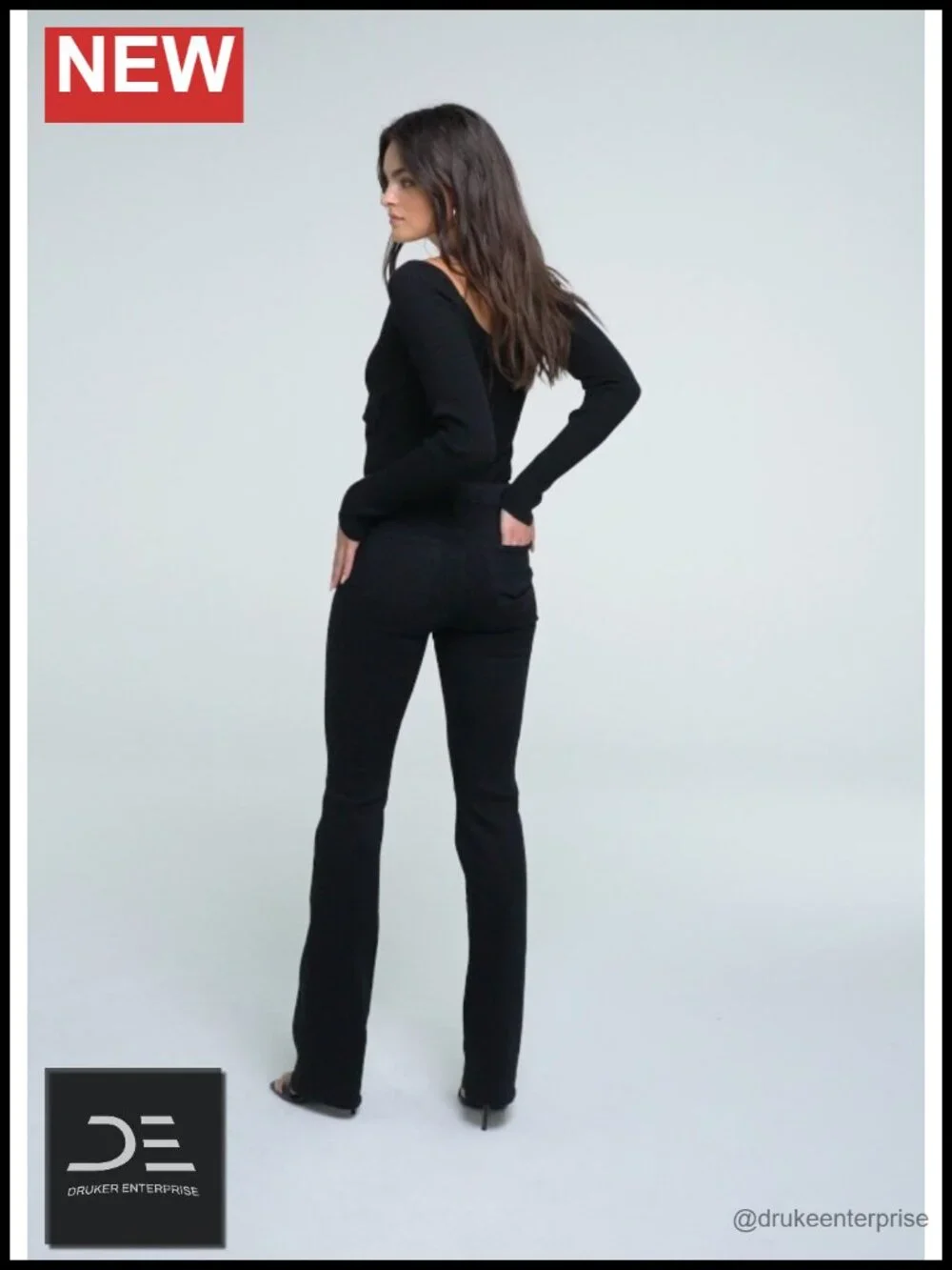 High Rise Bootcut Jeans for Women - Curvy Fit Denim 34 Inseam Stretchable